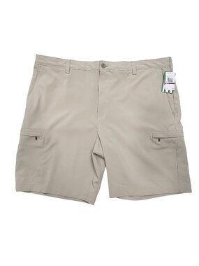 Izod Golf Cargo Shorts Swing Flex 9" Stretch 6 Pocket Khaki Mens Size 42 NWT $70